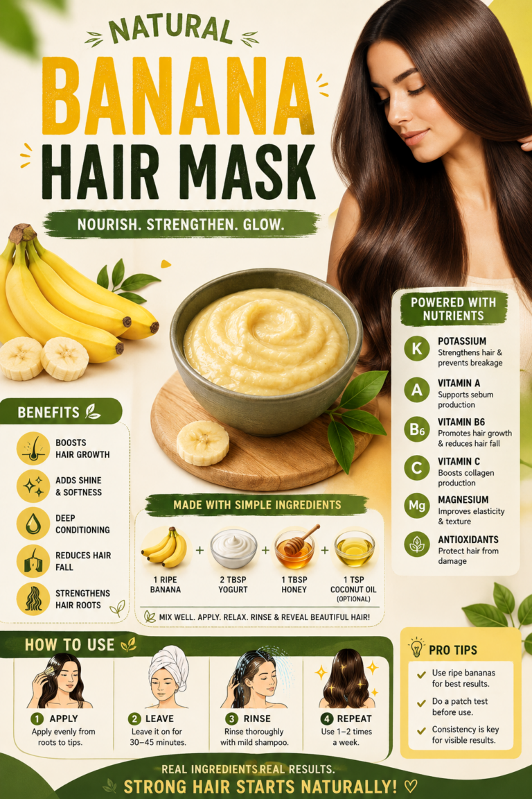 DIY Banana Hair Mask for Faster Hair Growth, Shine  Deep Conditioning Naturally