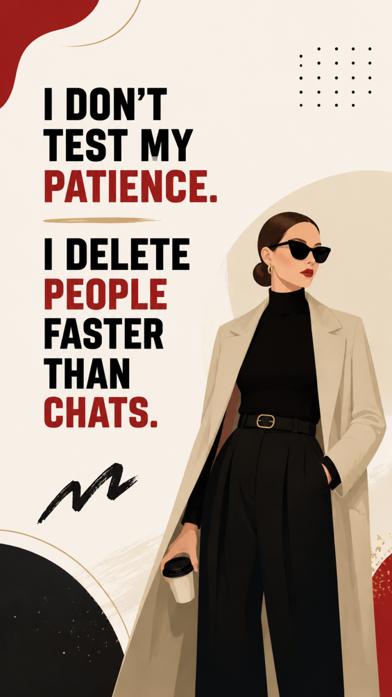 Dont Test My Patience Bold Attitude Quotes for Strong Women Mindset