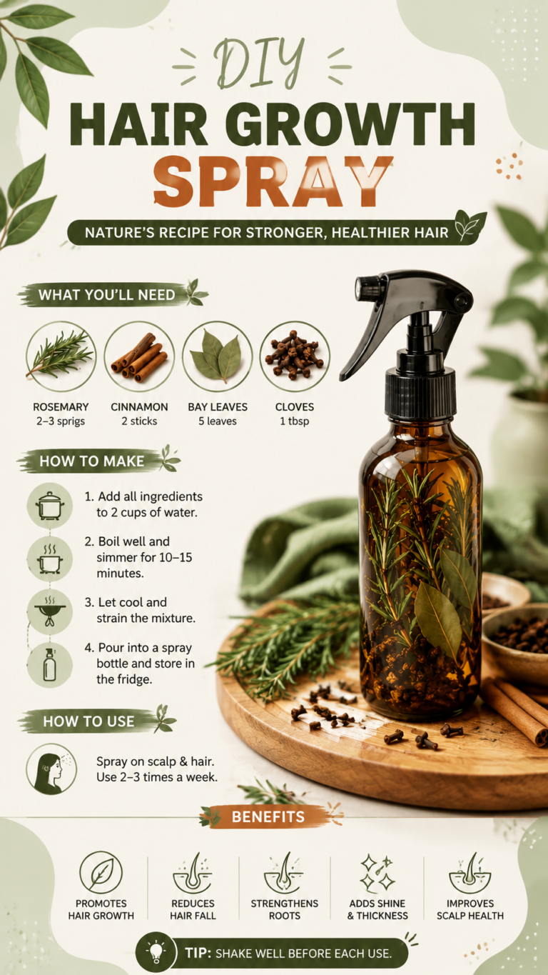 Natural Rosemary Hair Growth Spray Recipe for Thicker, Healthier Hair