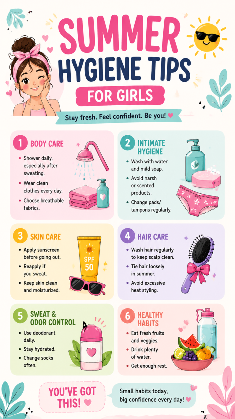 Girl Hygiene Tips for Summer Simple Self Care Habits to Stay Fresh  Healthy