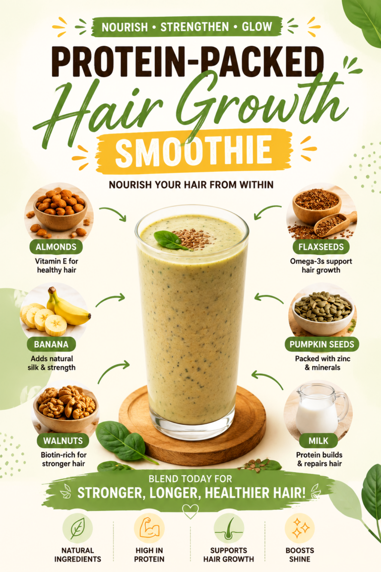 Protein Hair Growth Smoothie Recipe  Natural Drink for Stronger, Thicker Hair