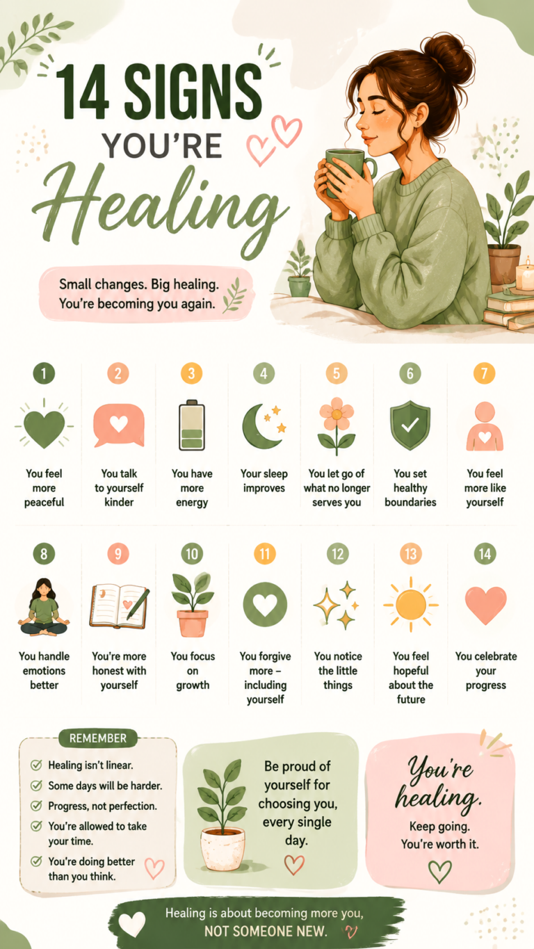 14 Signs Youre Healing  Growing  Positive Self Growth Journey