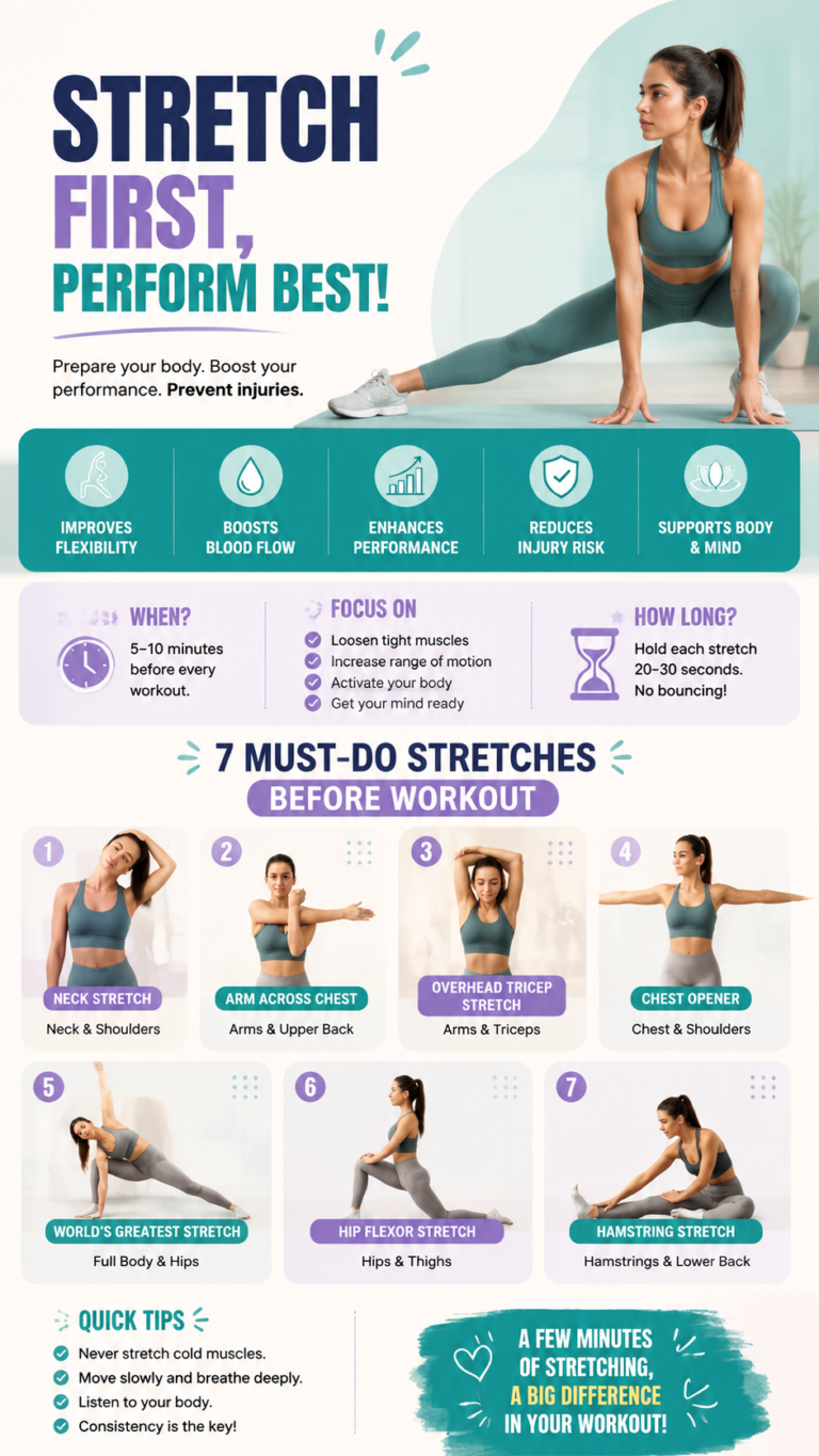 7 Essential Stretches Before Workout to Warm Up  Prevent Injury