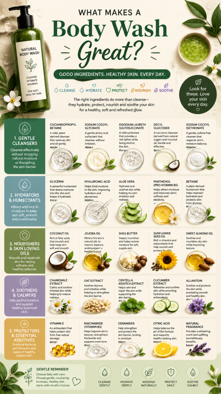25 Body Wash Ingredients Explained Whats Really Inside Your Cleanser