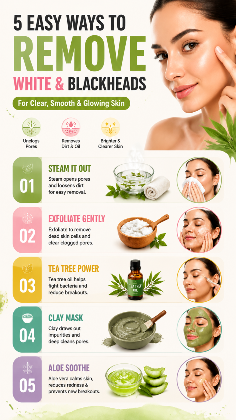 White  Blackhead Removal Hacks  Clear Skin Tips for Smooth Glowing Skin