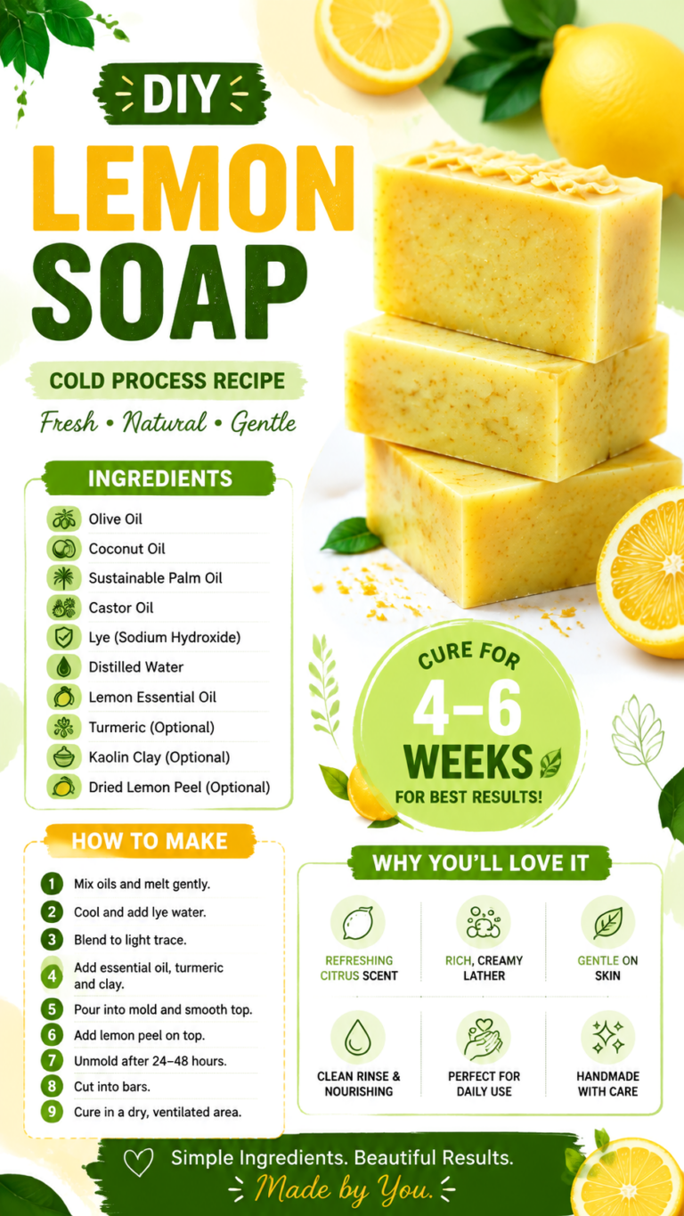DIY Lemon Soap Recipe with Natural Ingredients for Fresh, Gentle Skin Care
