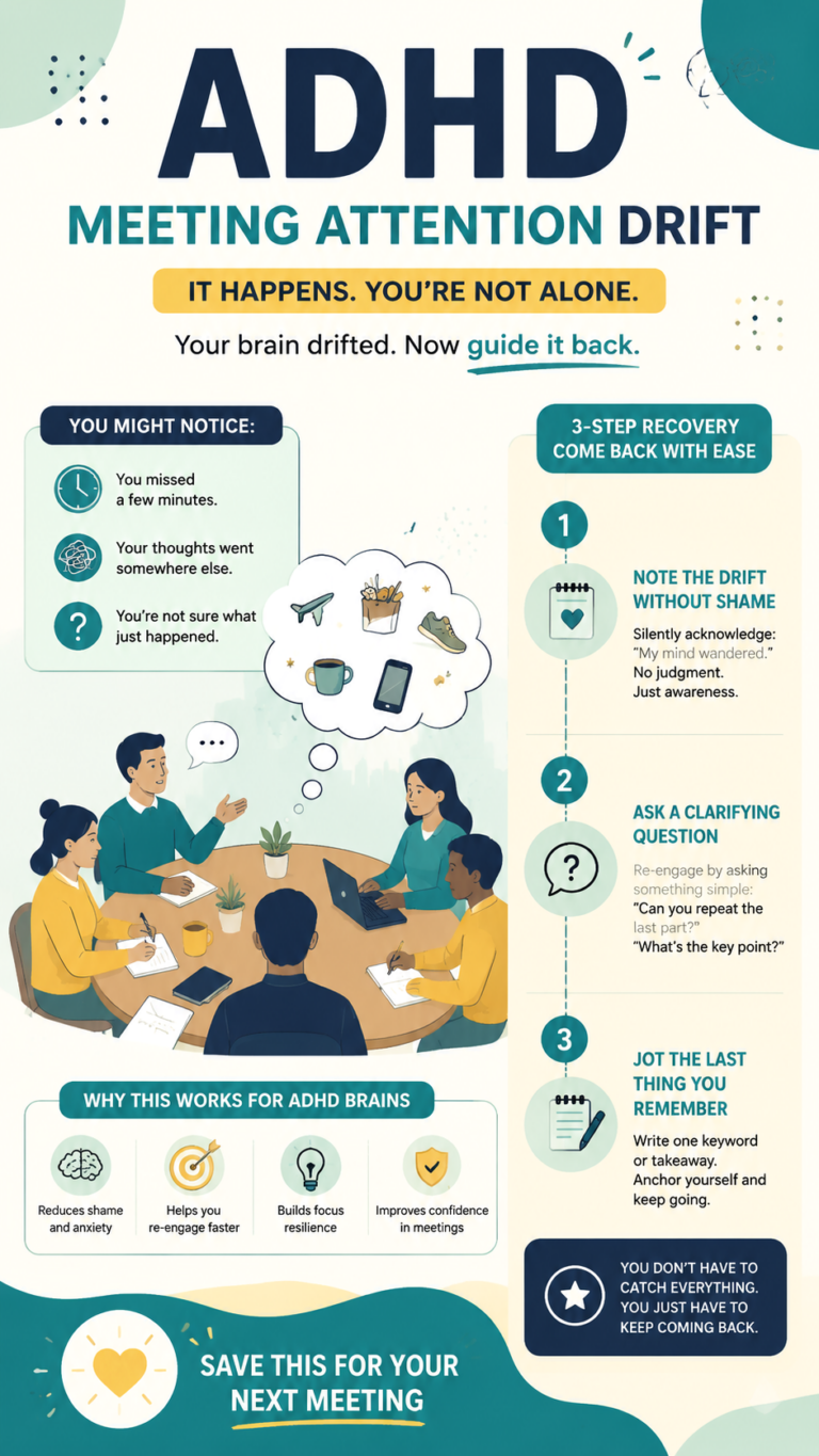 ADHD Meeting Tips What to Do When Your Mind Wanders