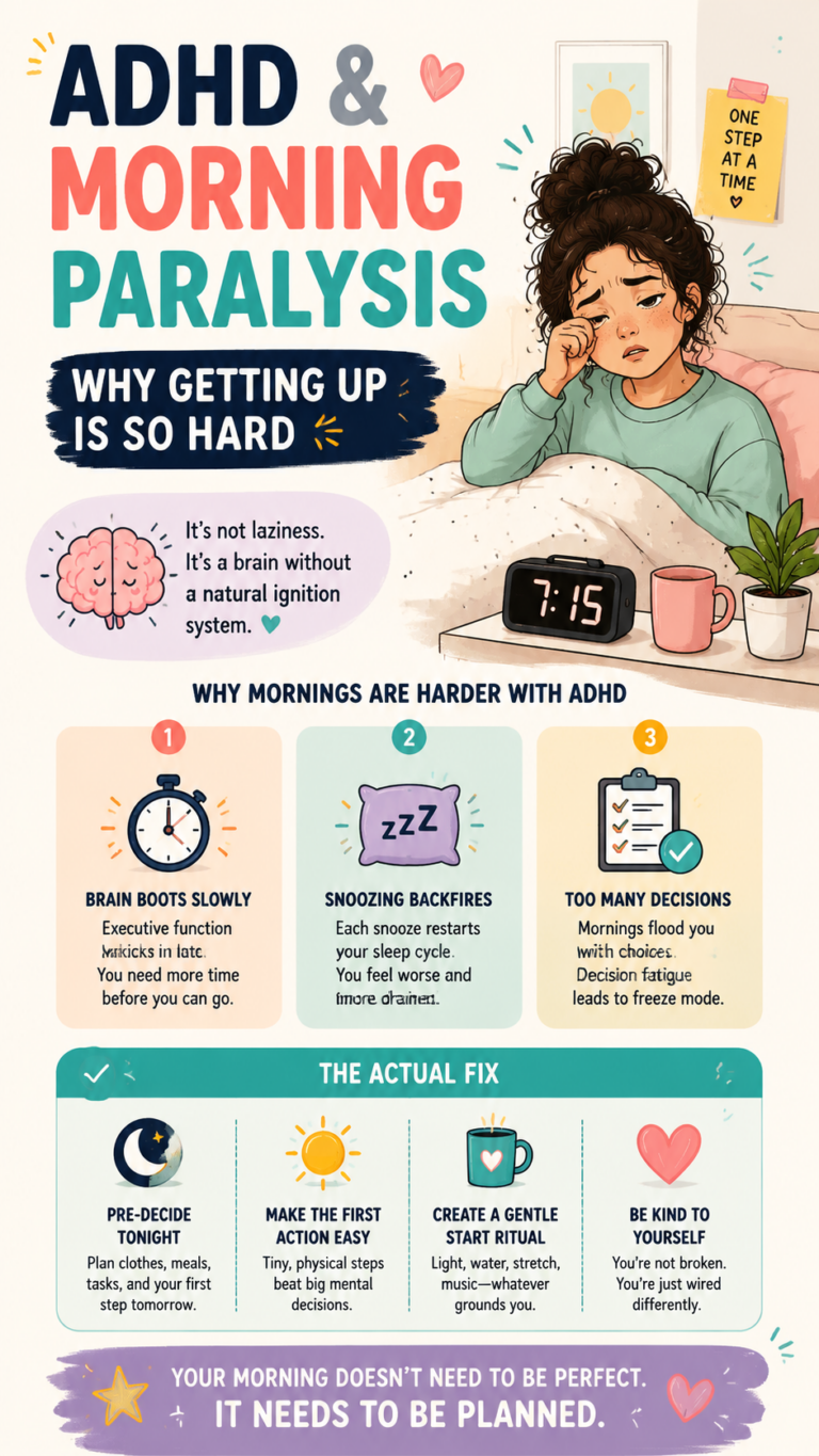 ADHD Morning Paralysis Why Waking Up Is Hard  Simple Ways to Fix It