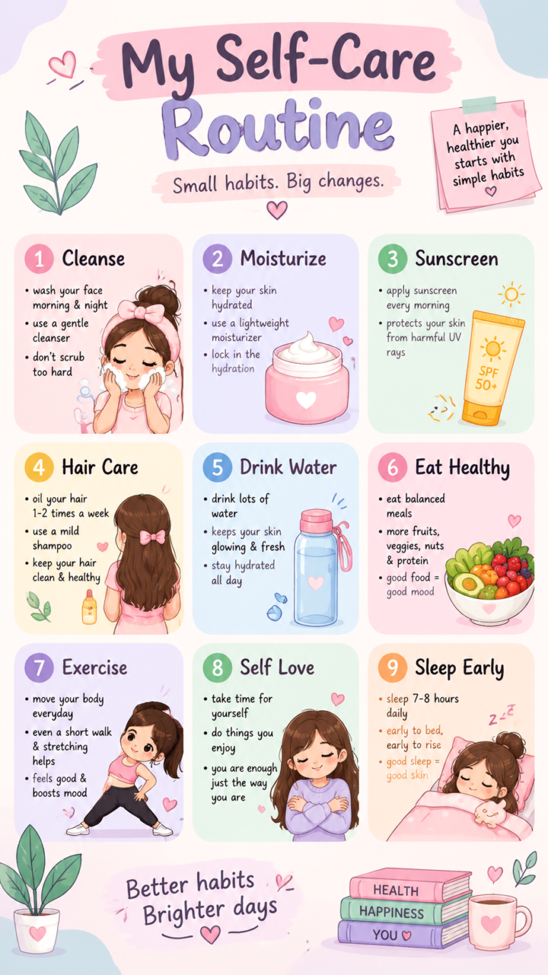 Cute Self-Care Routine Ideas for a Healthy Glow-Up and Daily Wellness Habits