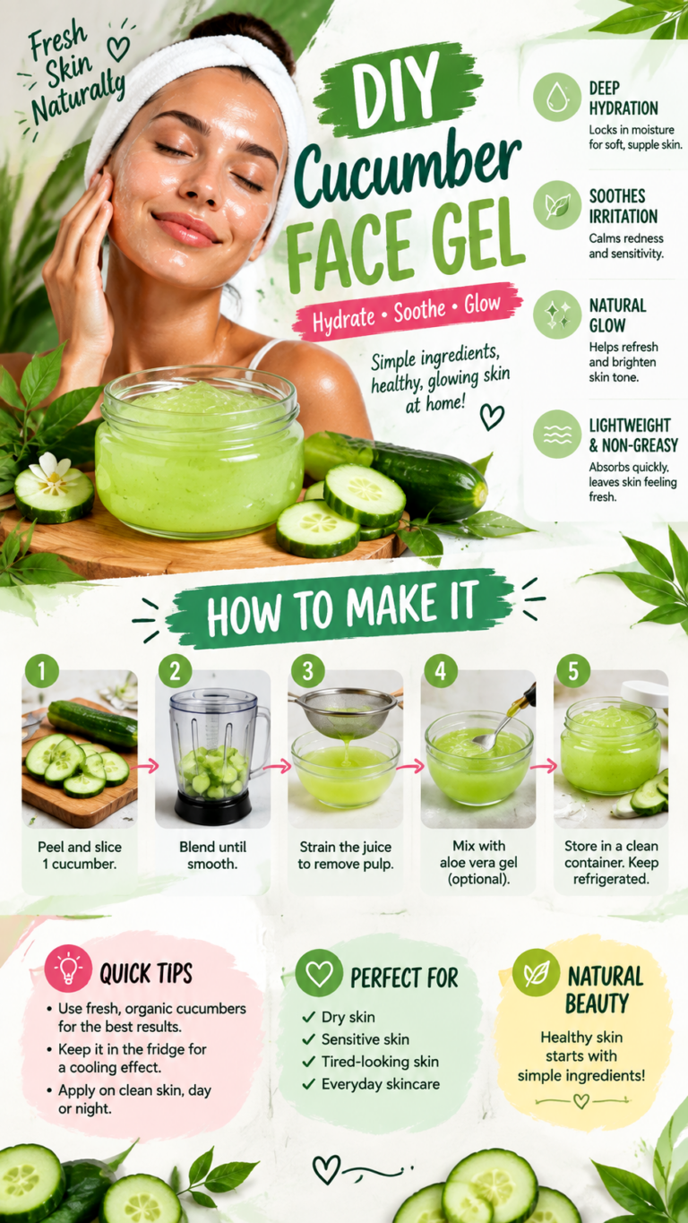 DIY Cucumber Cooling Face Gel Recipe for Fresh Summer Skincare