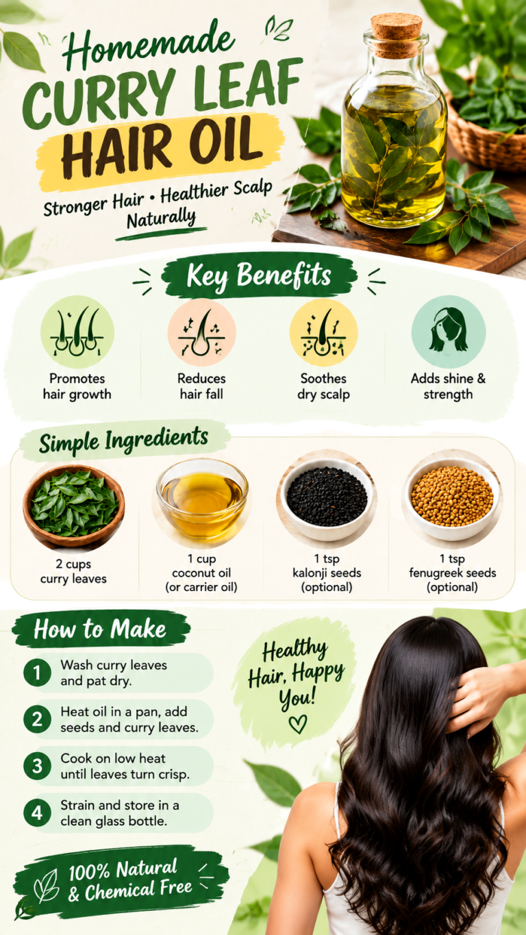 DIY Curry Leaf Hair Oil Recipe for Hair Growth, Strength  Shine