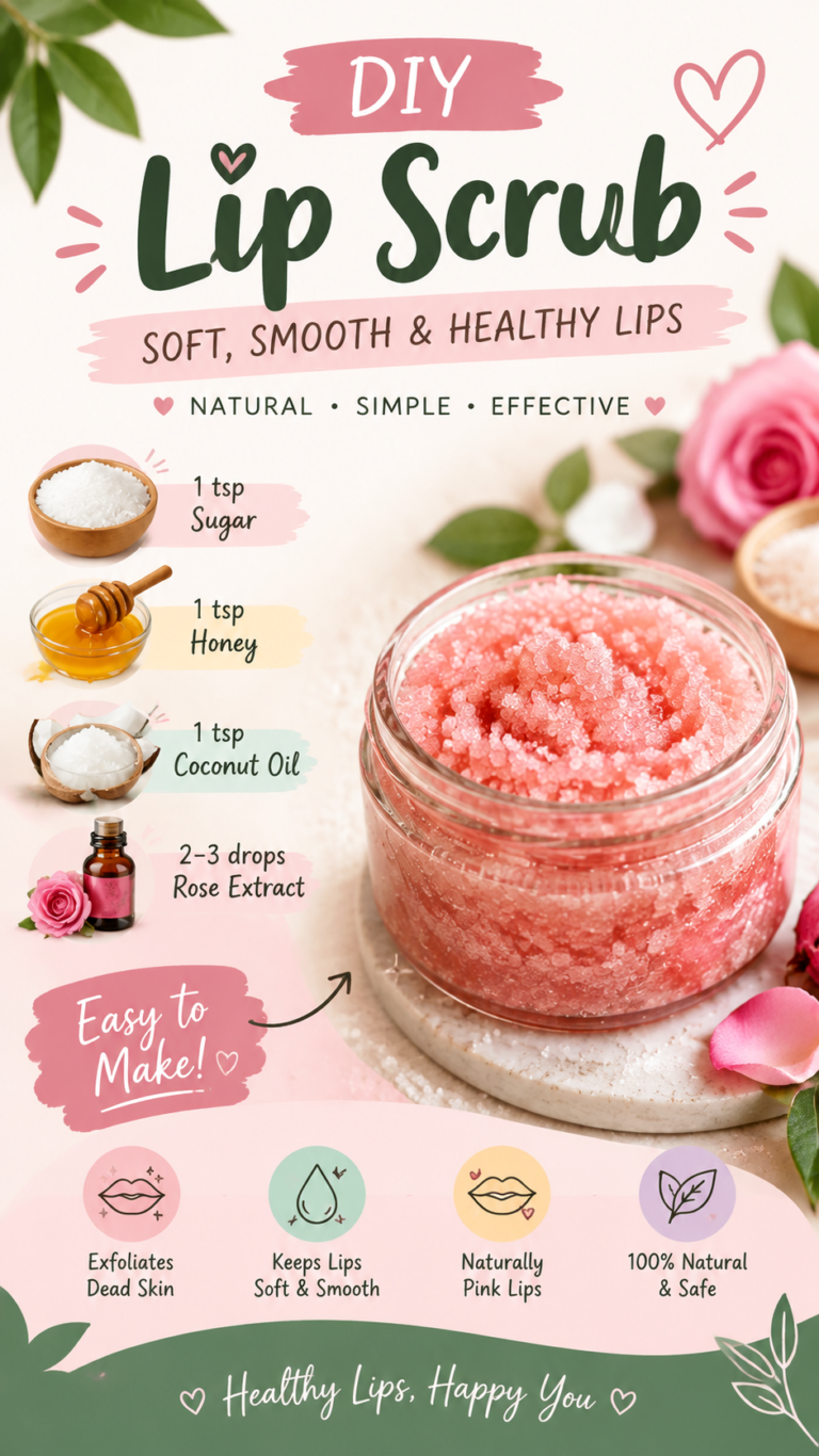 DIY Lip Scrub Recipe for Soft, Smooth  Naturally Pink Lips