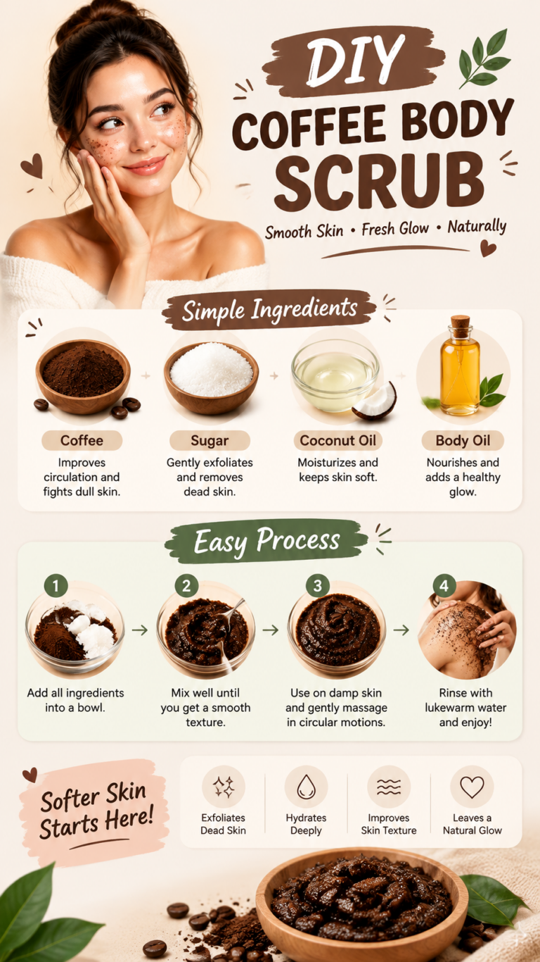 DIY Coffee Body Scrub for Smooth, Glowing Skin  Easy Natural Recipe