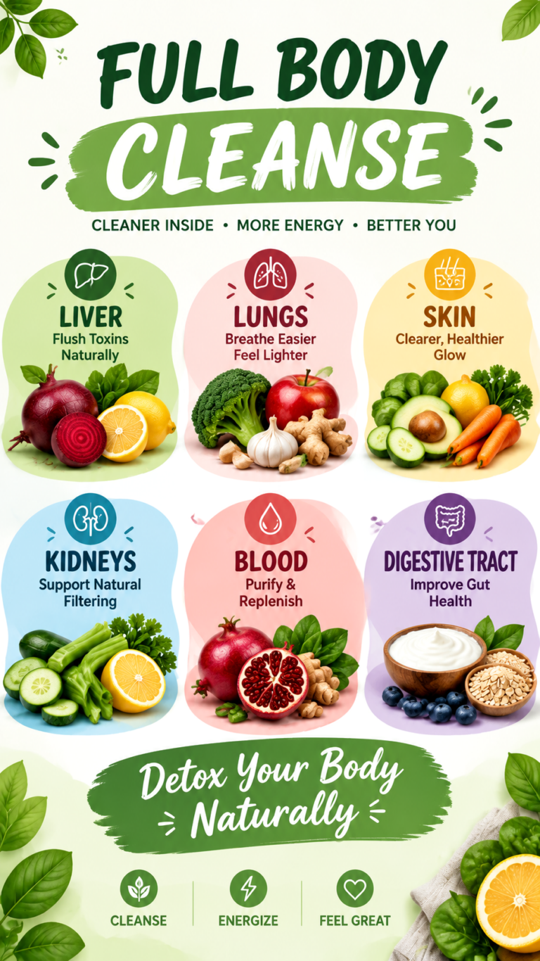 Full Body Cleanse Guide Natural Detox Foods for Liver  Healthy Living