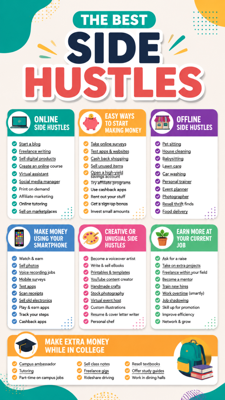 Best Online Side Hustles to Build Extra Income Streams From Home