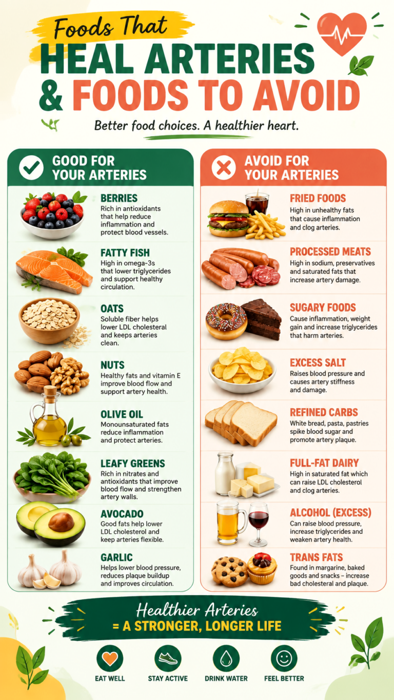 Foods That Heal Arteries  Foods to Avoid for Better Heart Health