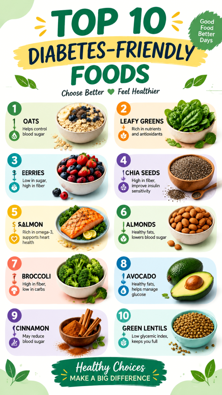 10 Best Diabetes-Friendly Foods to Help Control Blood Sugar Naturally