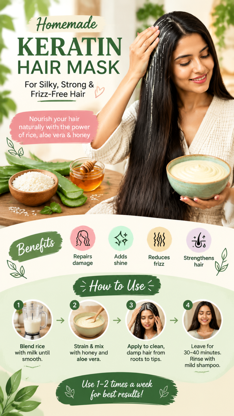 DIY Keratin Hair Mask for Silky, Frizz-Free Hair at Home
