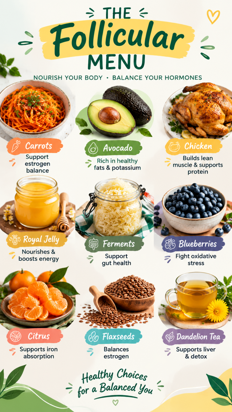 Follicular Phase Nutrition Guide Foods to Balance Estrogen  Support Hormones