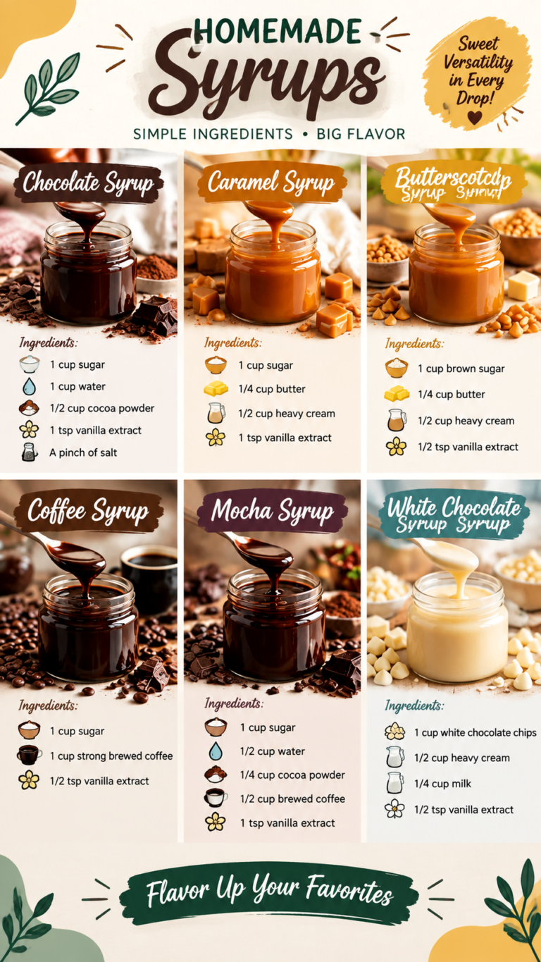 6 Homemade Dessert Syrup Recipes Chocolate, Caramel  More Sweet Toppings