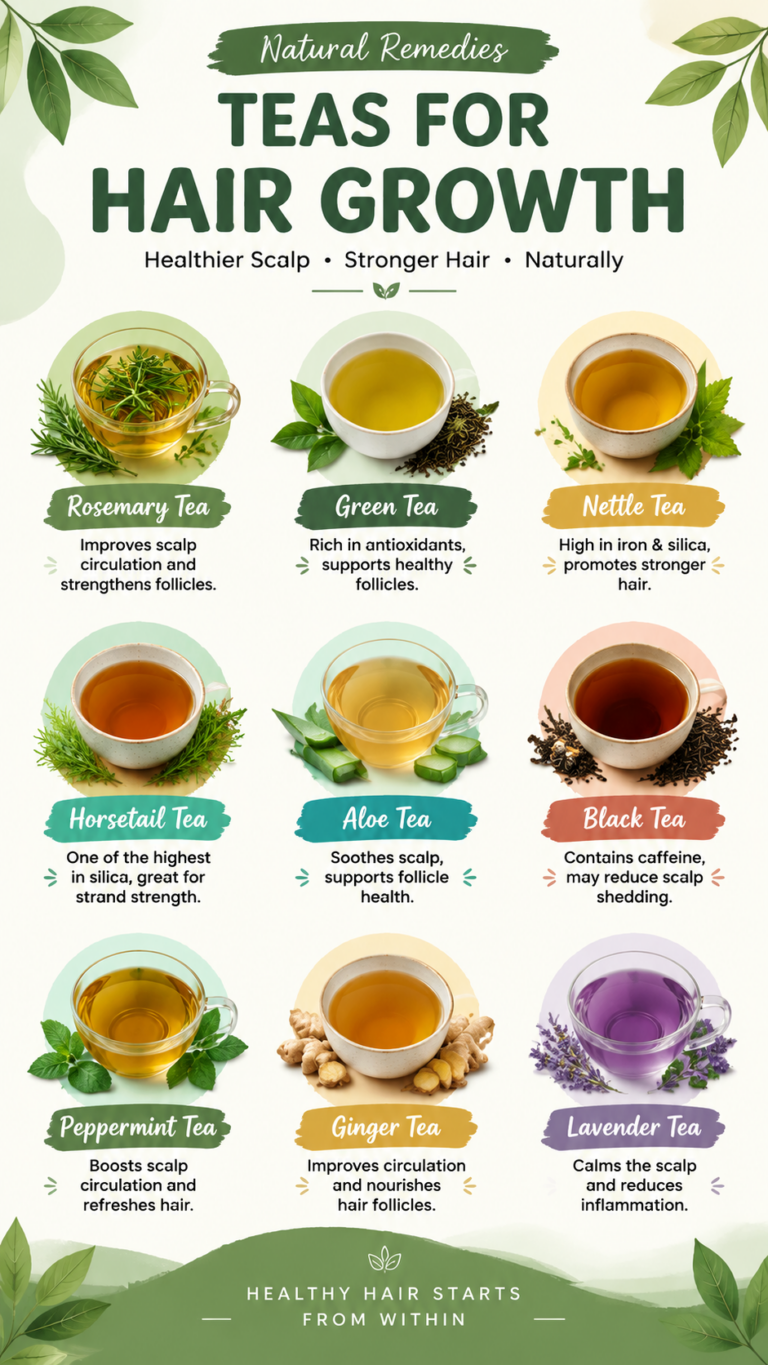 Best Teas for Hair Growth Natural Herbal Drinks for Stronger Hair  Scalp Health