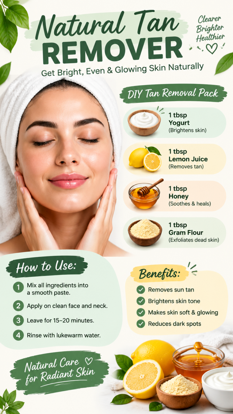 Natural Tan Removal Face Pack  DIY Skin Brightening Remedy