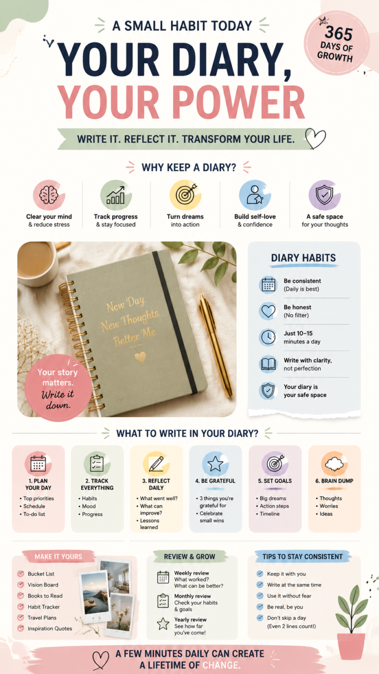 Student Diary Ideas Daily Planner  Study Tracker for Life-Changing Habits