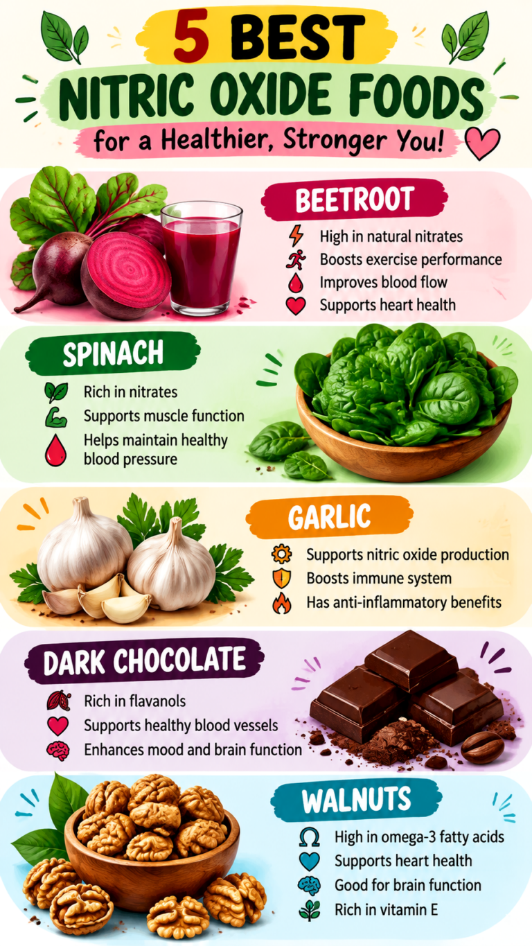5 Best Nitric Oxide Foods to Boost Blood Flow and Support Heart Health