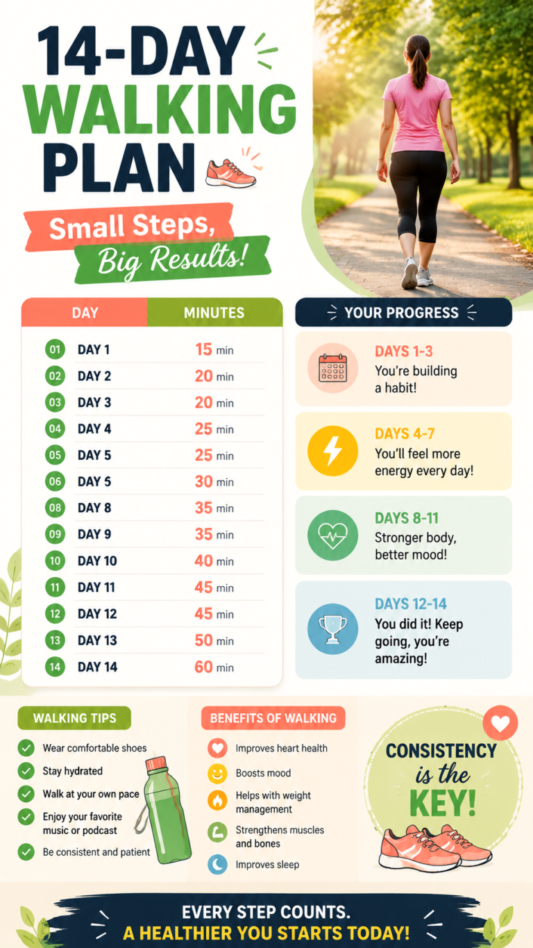 14-Day Walking Plan for Beginners  Daily Walking Routine for Better Health