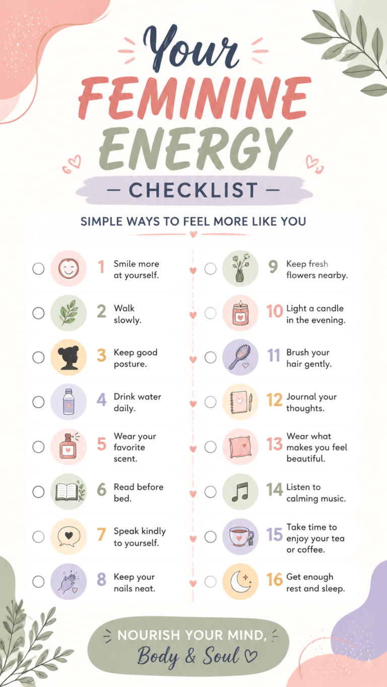 Feminine Energy Checklist  16 Soft  Elegant Habits for a More Feminine Life