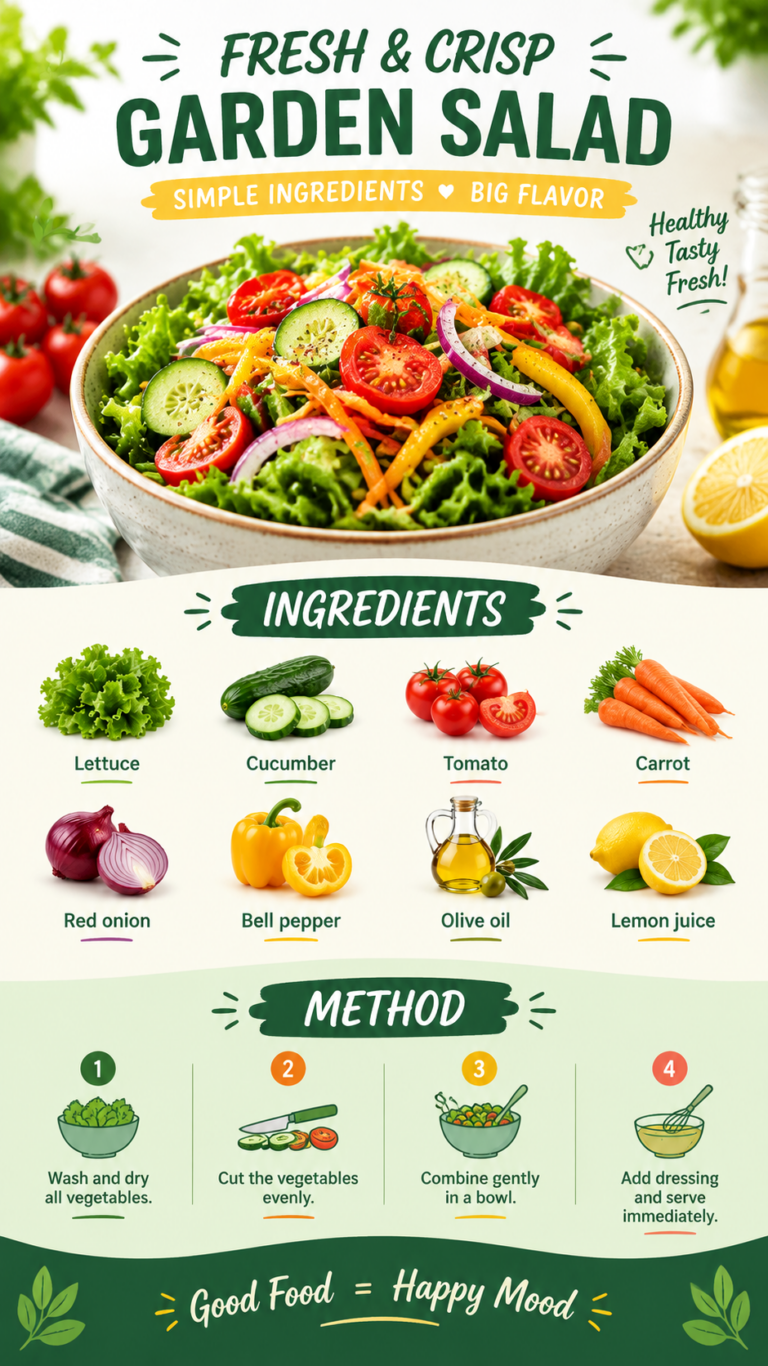 Classic Garden Salad Recipe  Fresh Vegetable Salad with Lemon Vinaigrette