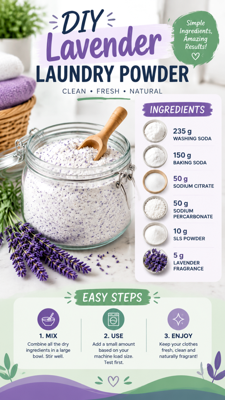 DIY Lavender Laundry Powder Recipe  Natural Homemade Laundry Detergent DIY