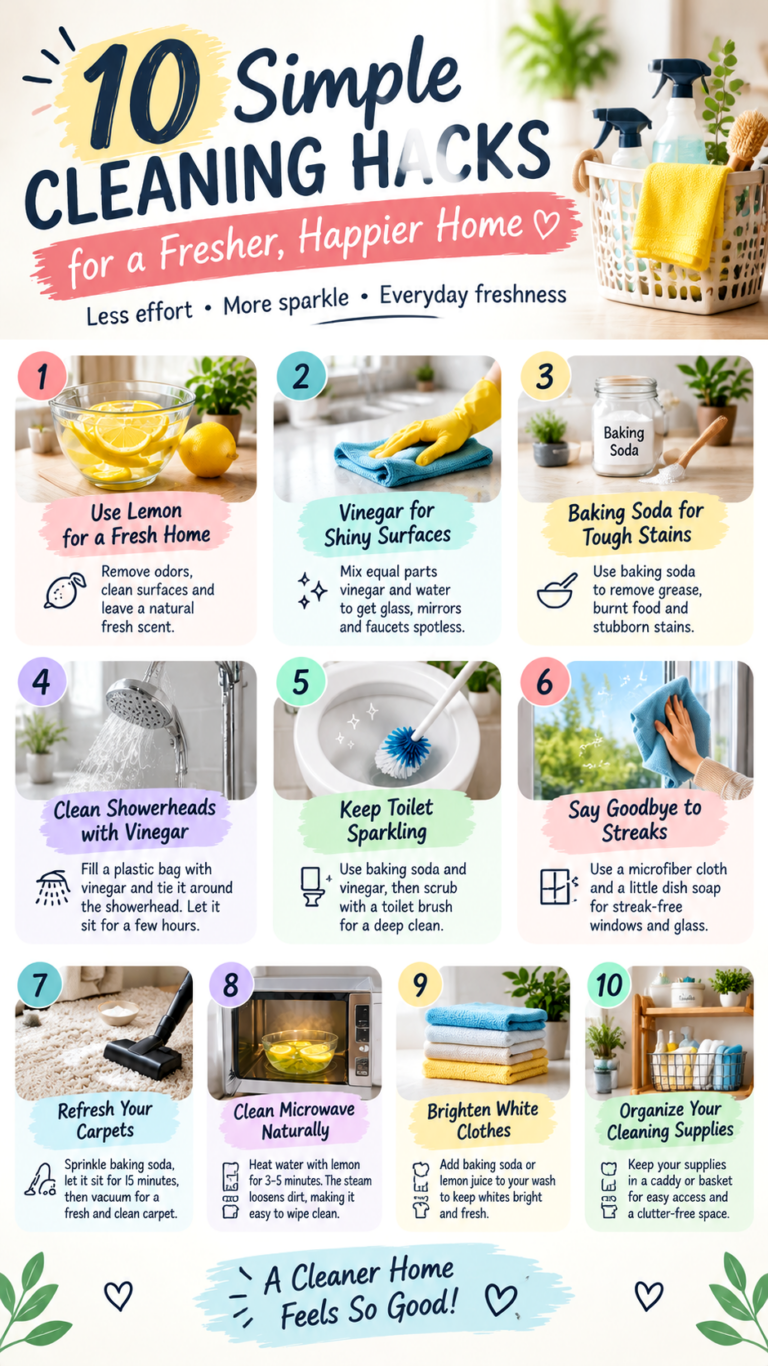 10 Easy Cleaning Hacks for a Sparkling Clean Home
