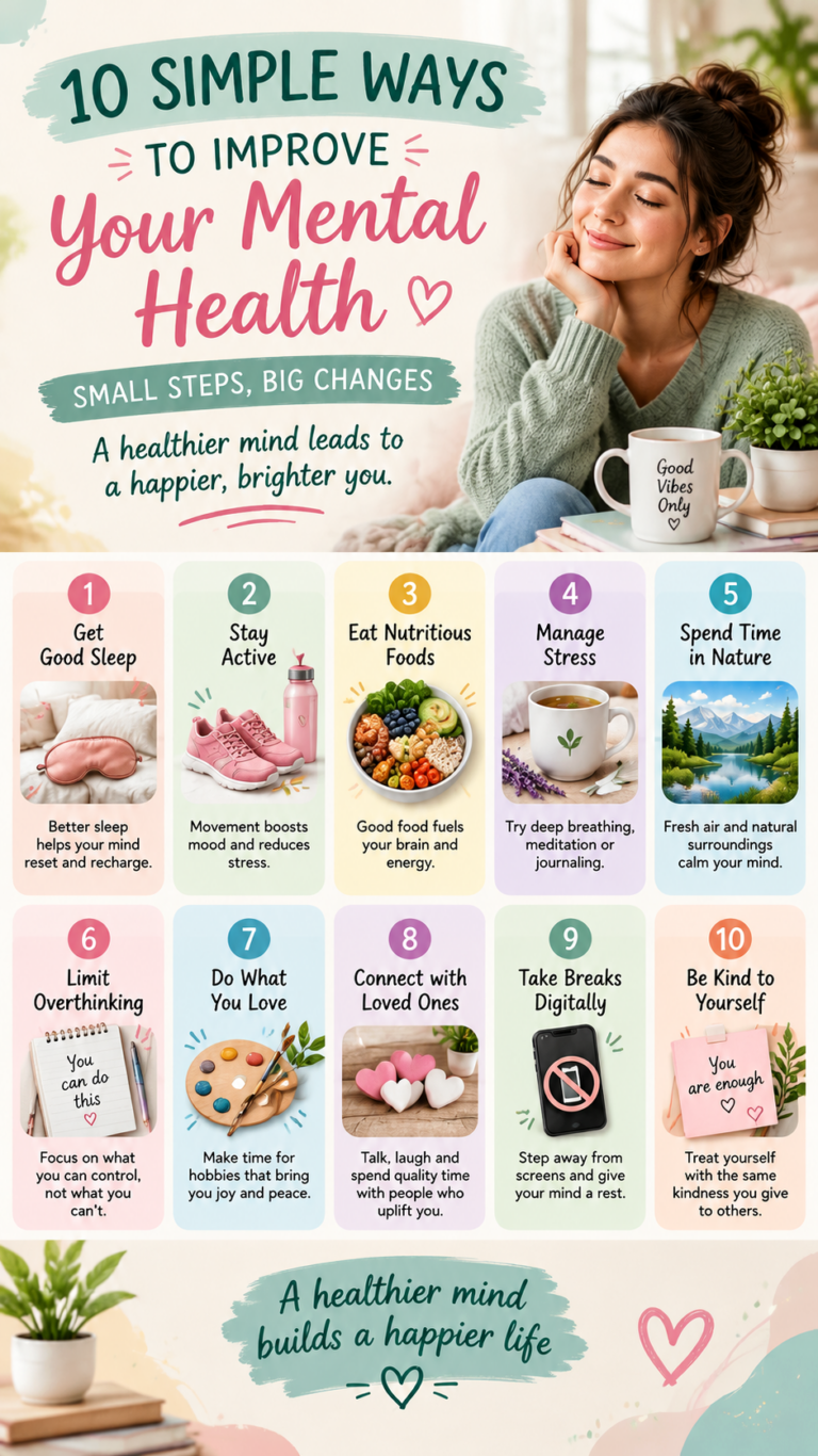 10 Daily Mental Health Tips Simple Self-Care Habits for a Happier Mind