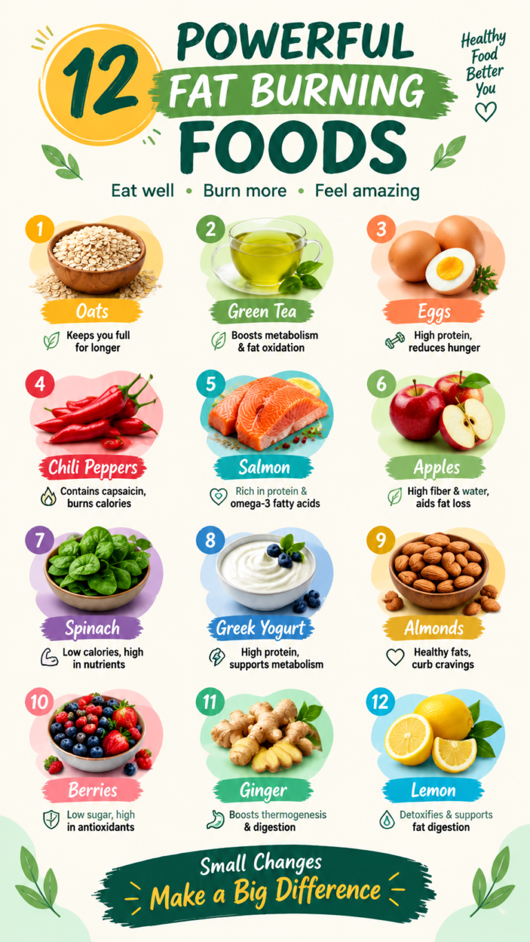 12 Fat Burning Foods for Weight Loss  Healthy Foods to Boost Metabolism