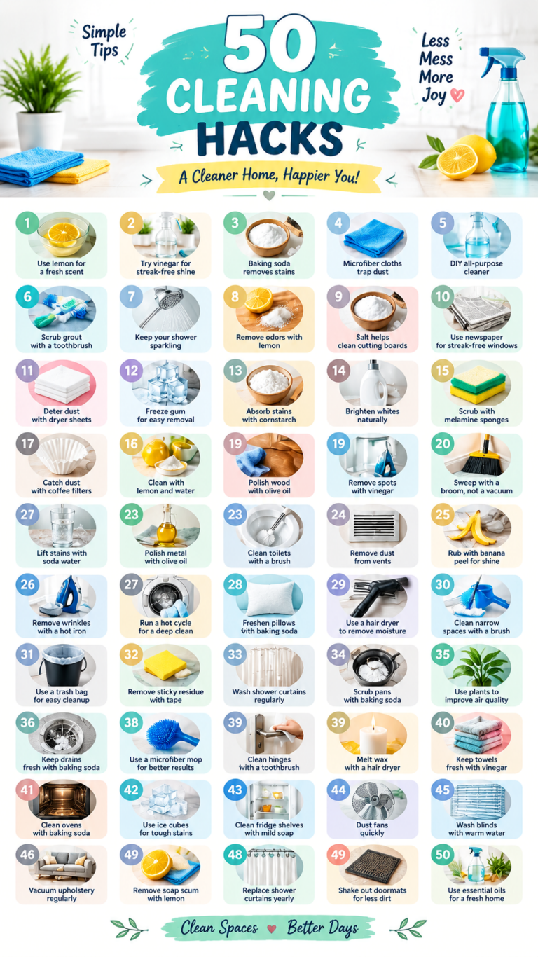 50 Easy Cleaning Hacks for a Sparkling Home  Best Home Cleaning Tips