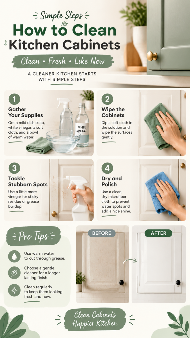 How to Remove Grease from Kitchen Cabinets in 4 Easy Steps