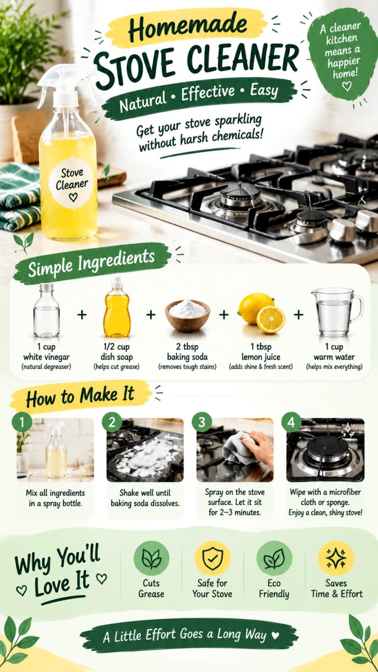DIY Stove Cleaning Solution Easy Homemade Kitchen Cleaner for Grease and Stains