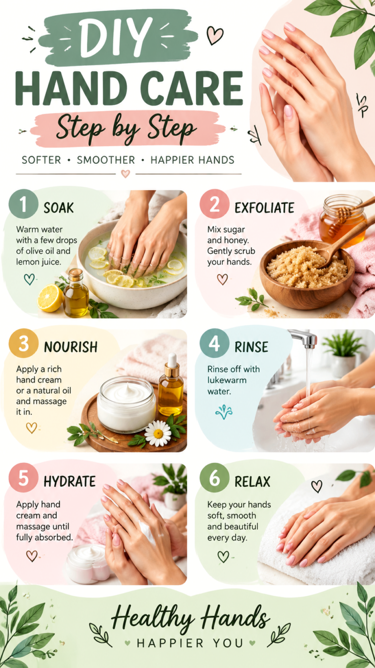 DIY Hand Care Routine 6 Steps to Soft, Smooth  Glowing Hands at Home