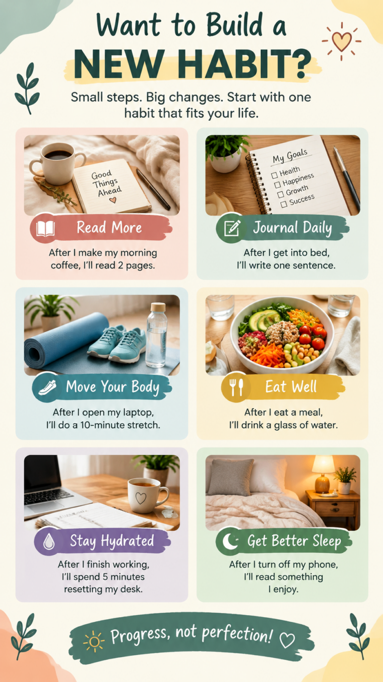 Habit Stacking Ideas Morning Routine  Healthy Lifestyle Habits