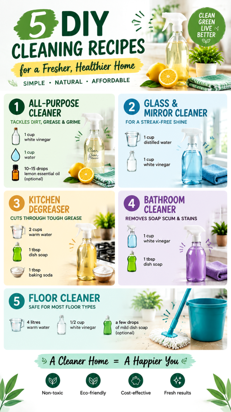 5 Homemade Cleaner Recipes That Actually Work  Natural, Safe  Budget-Friendly