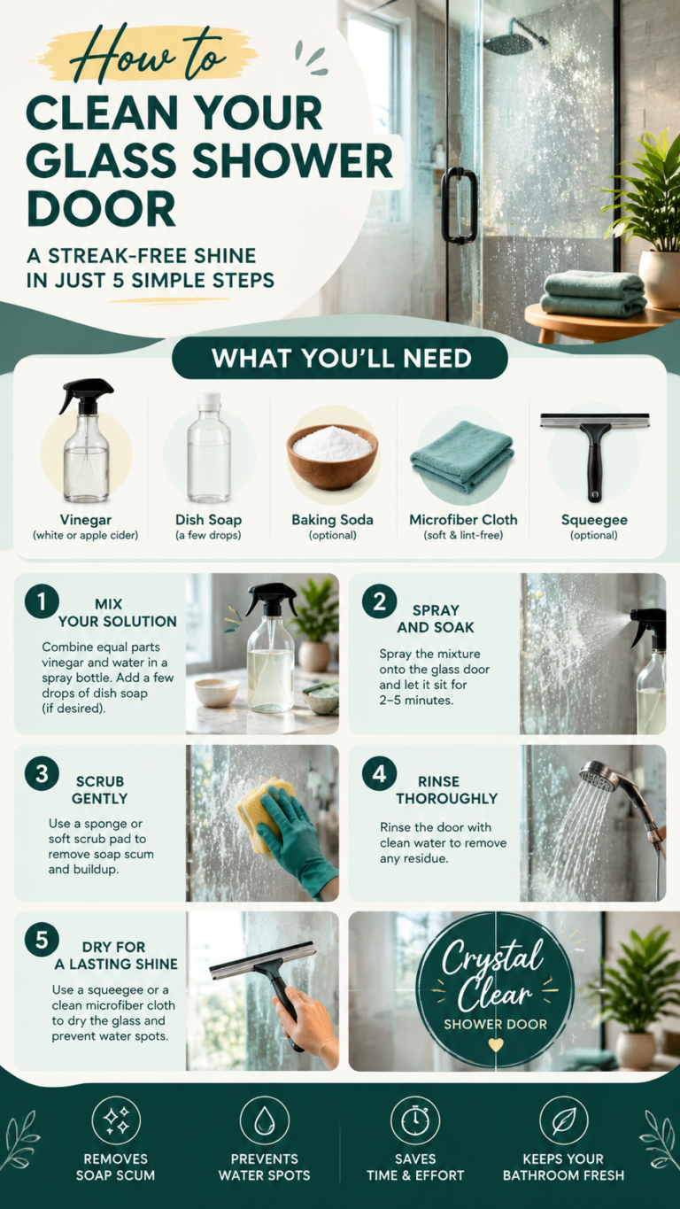 How to Clean Glass Shower Doors 5 Easy Steps for a Streak-Free Shine