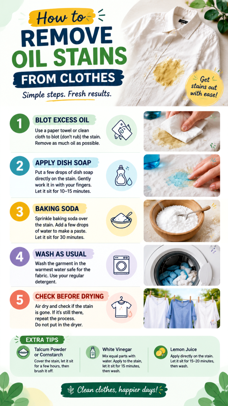How to Remove Oil Stains from Clothes 5 Easy Steps That Work