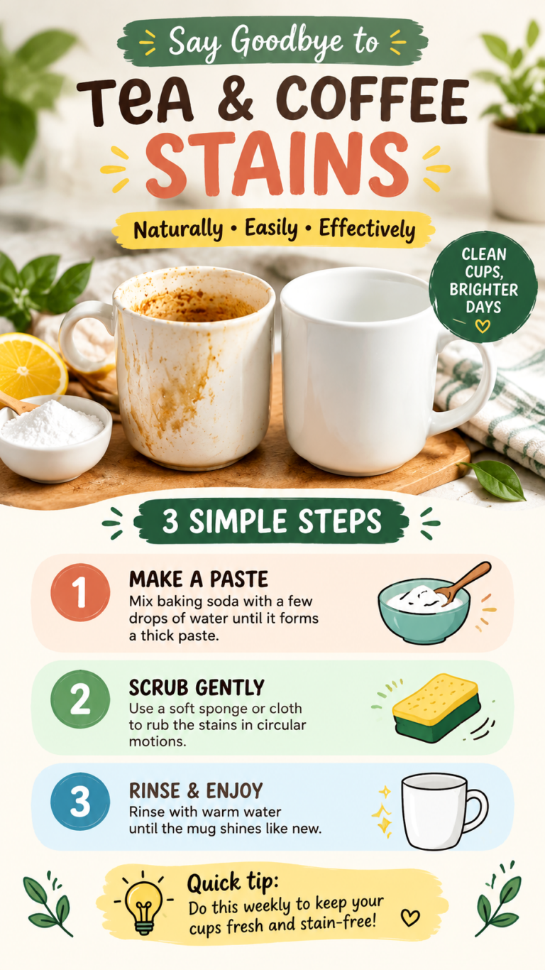 How to Remove Tea and Coffee Stains from Mugs Naturally with Baking Soda  Lemon