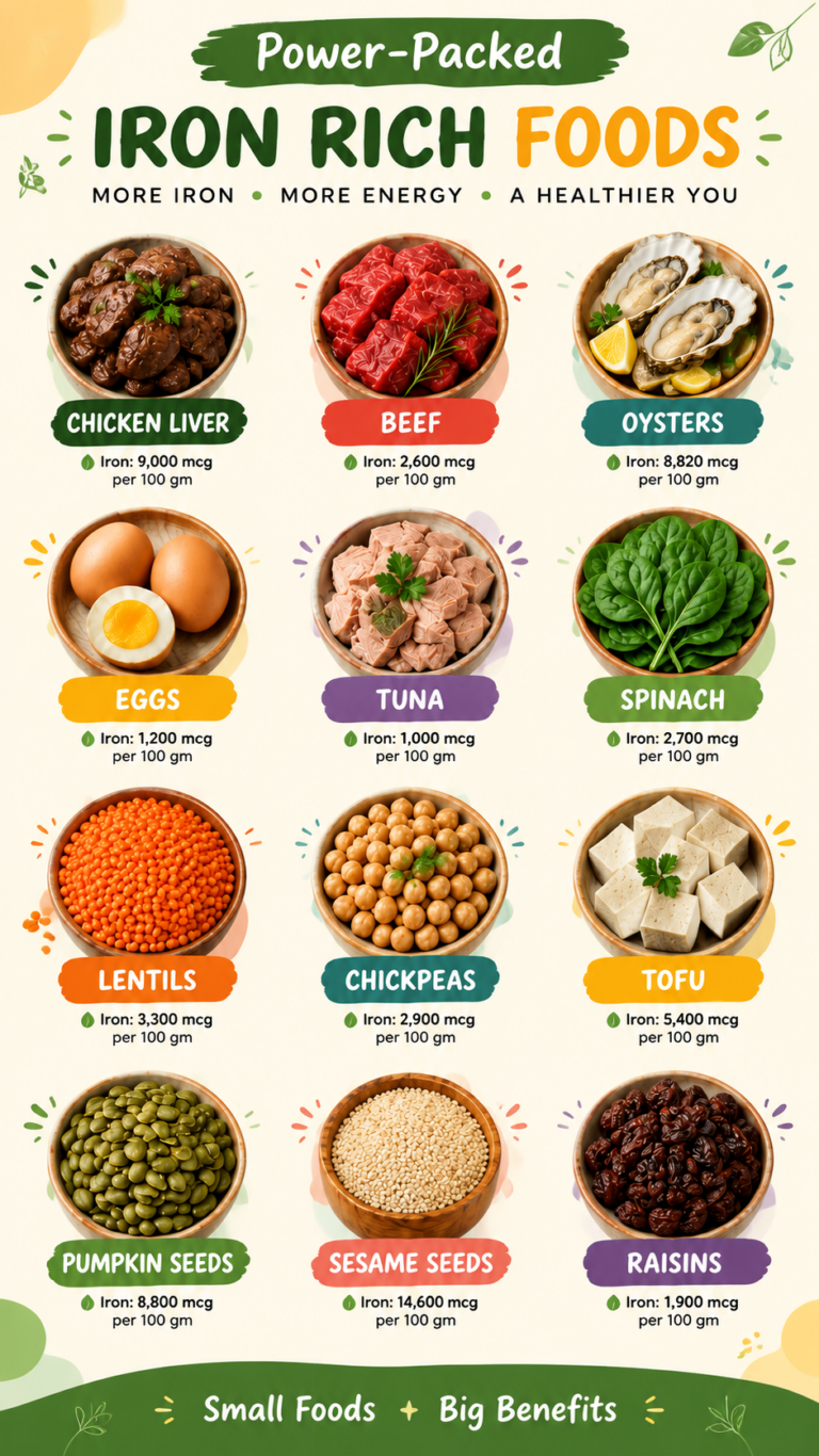 Iron-Rich Foods 15 Best Foods High in Iron for Energy  Health