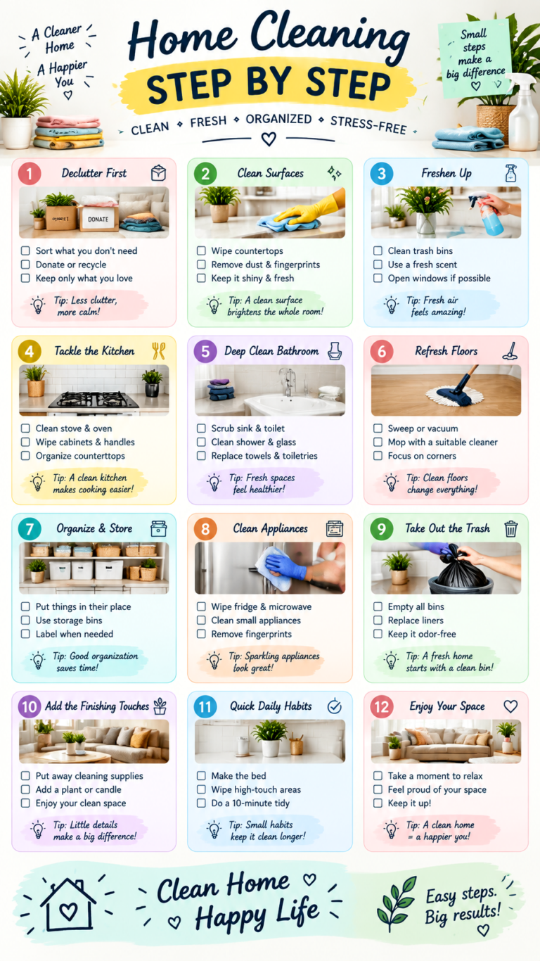 Kitchen Cleaning Checklist Step-by-Step Guide for a Cleaner, Fresher Home