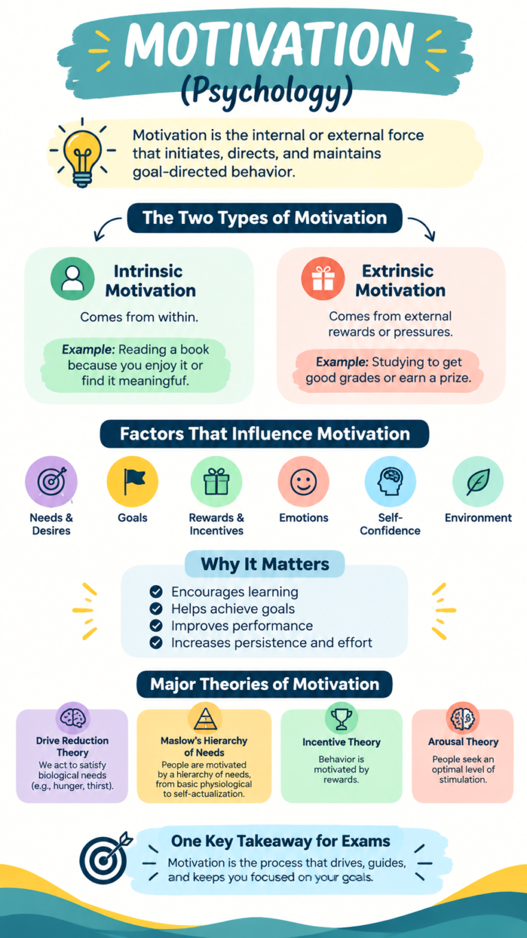 Motivation in Psychology Types, Factors, Theories, and Importance Explained