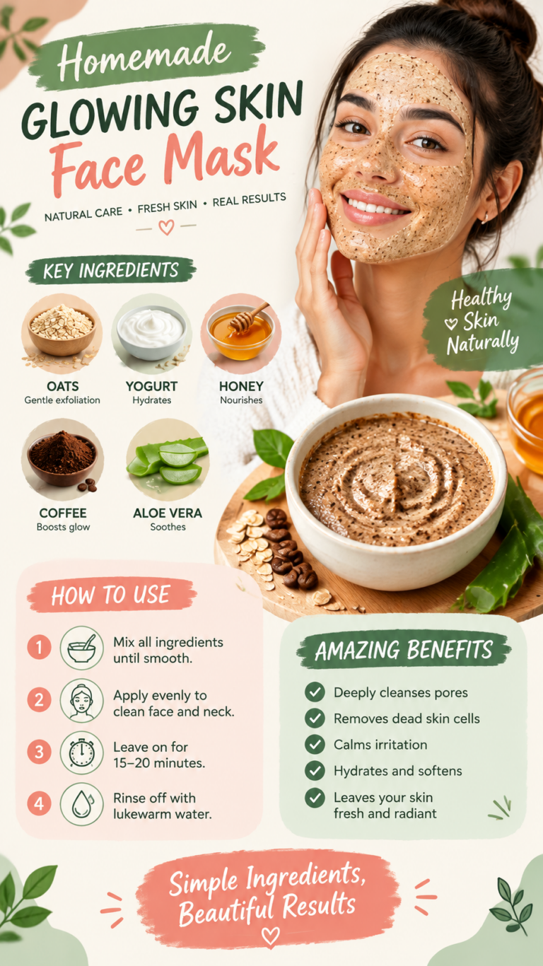 DIY Brightening Face Pack for Glowing Skin  Natural Homemade Face Mask Recipe
