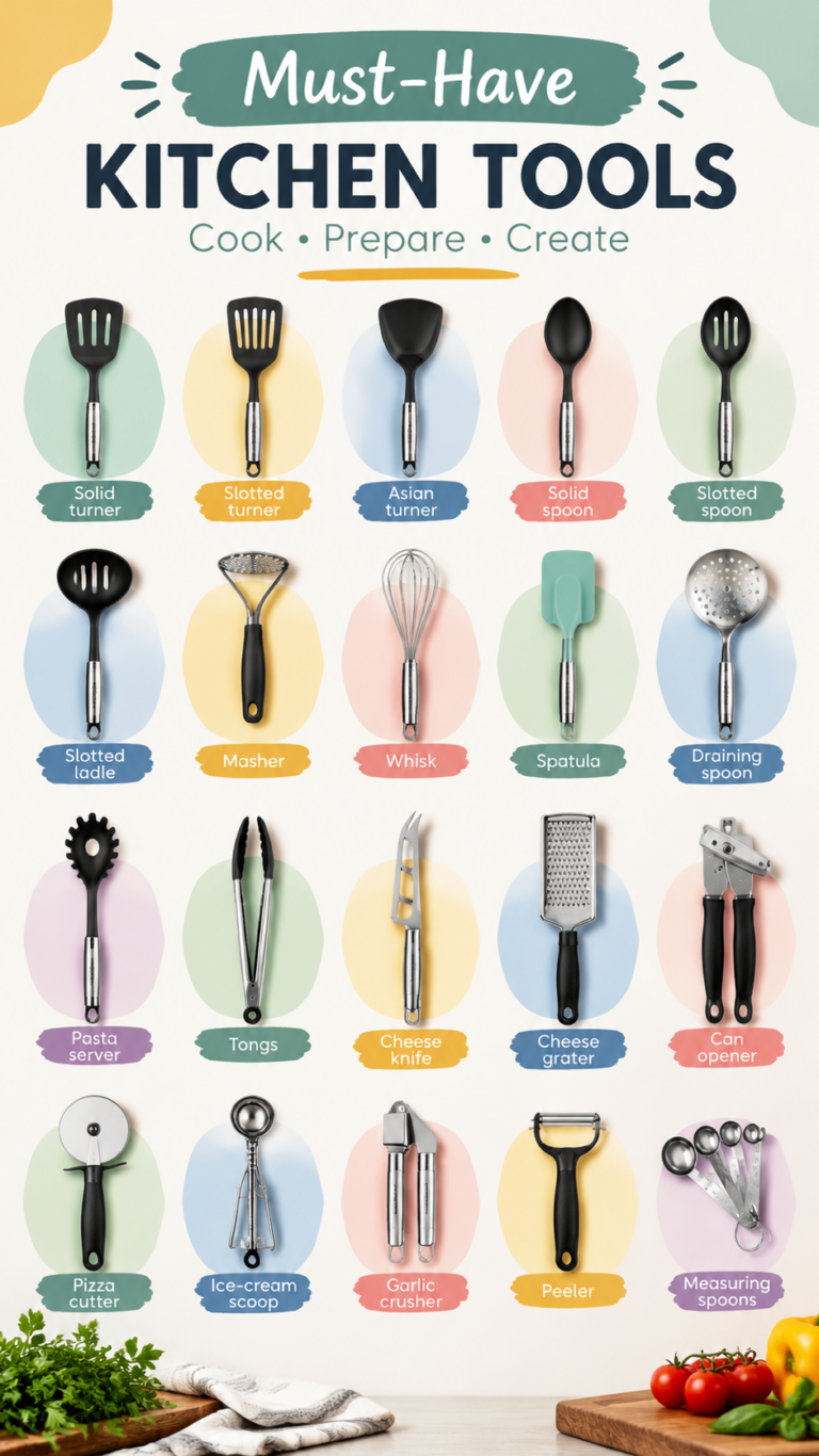 Essential Kitchen Tools Checklist 24 Must-Have Utensils for Every Home Cook