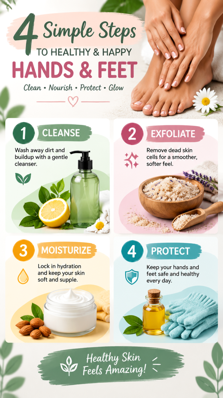 4 Easy Natural Remedies to Clean, Brighten  Soften Hands and Feet at Home